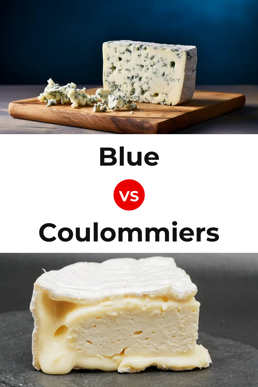 Blue Cheese vs Coulommiers Cheese Pinterest comparison