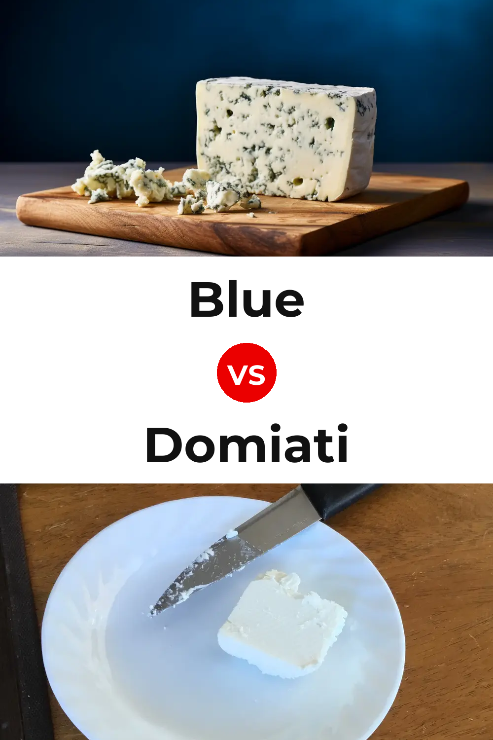 Blue Cheese vs Domiati Cheese Pinterest comparison