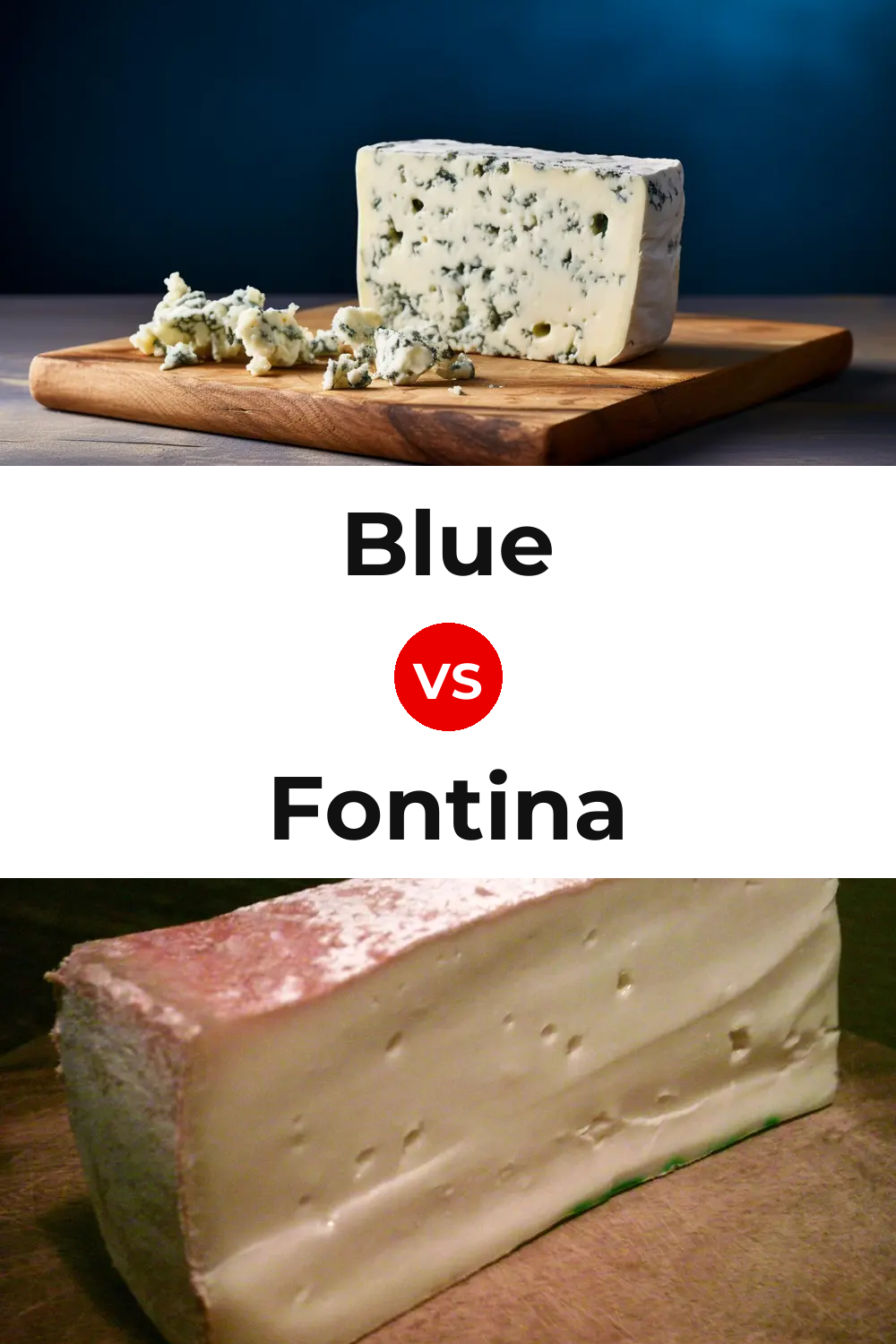 Blue Cheese vs Fontina Cheese Pinterest comparison