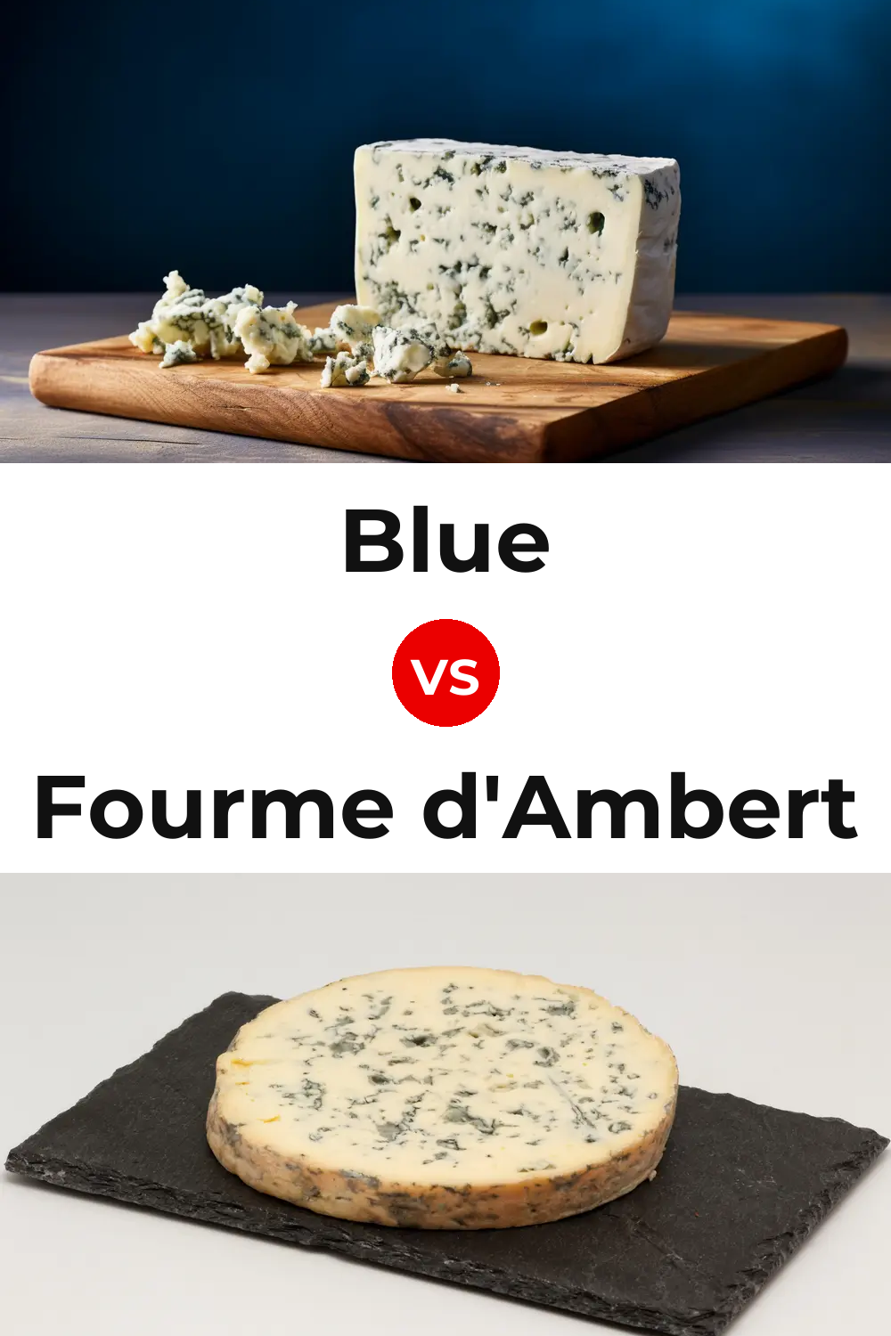 Blue Cheese vs Fourme d'Ambert Cheese Pinterest comparison