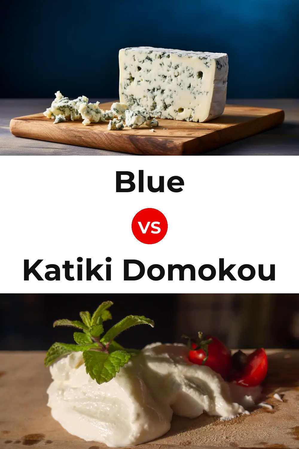 Blue Cheese vs Katiki Domokou Cheese Pinterest comparison