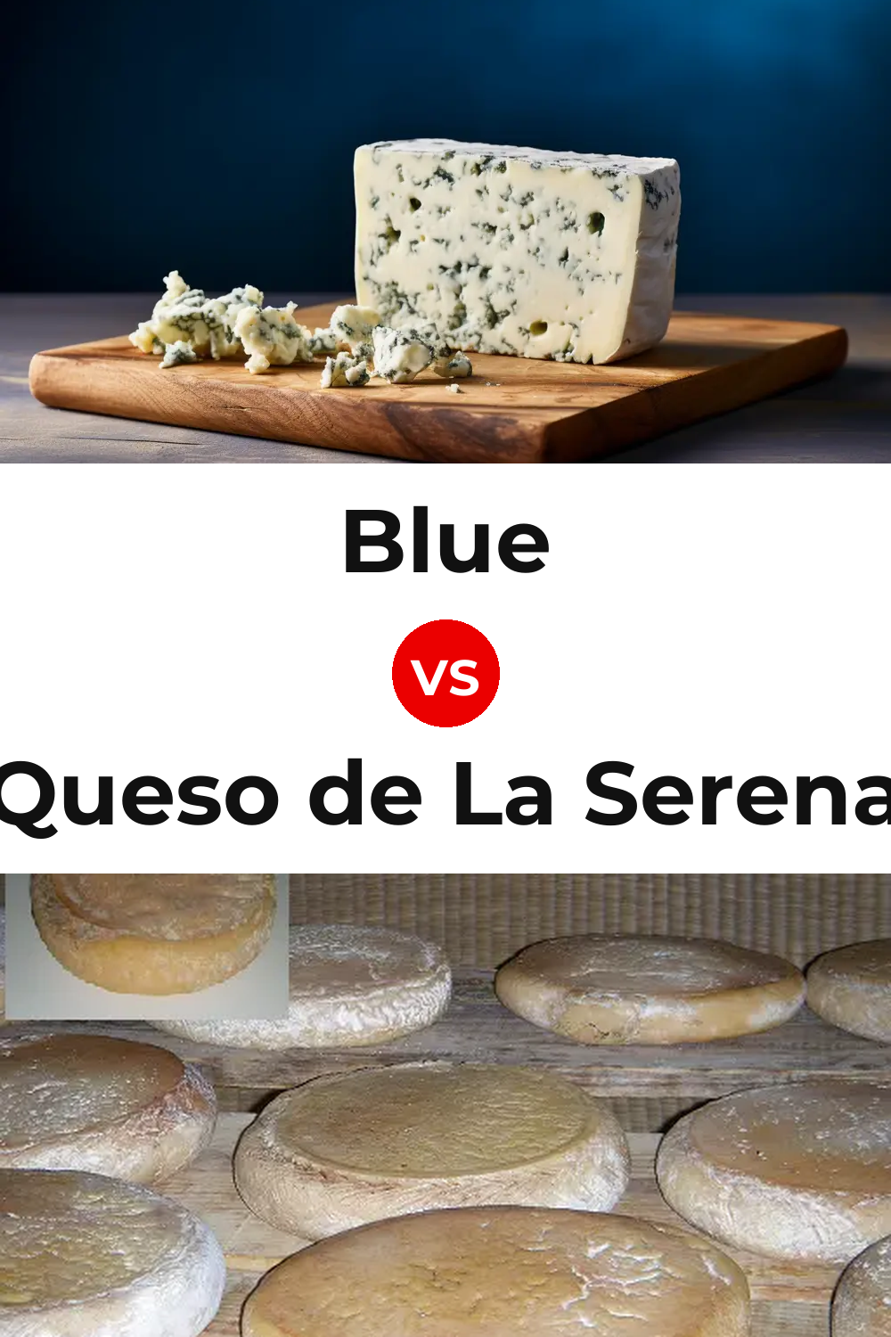 Blue Cheese vs Queso de La Serena Pinterest comparison