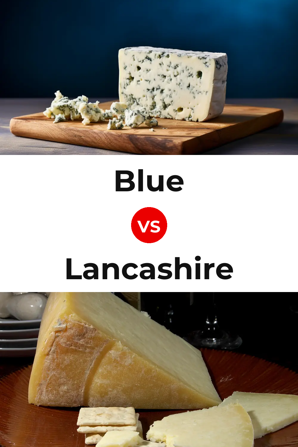 Blue Cheese vs Lancashire Cheese Pinterest comparison