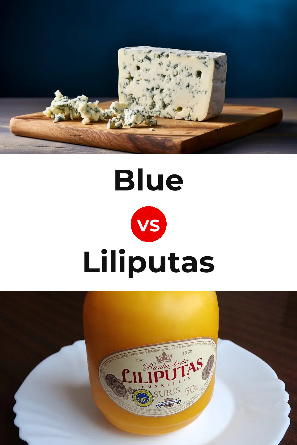 Blue Cheese vs Liliputas Cheese Pinterest comparison