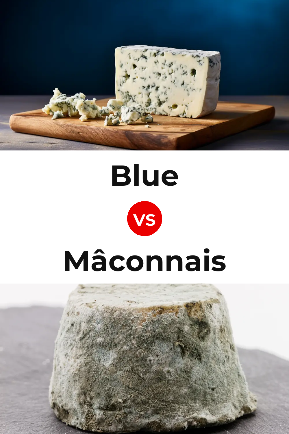Blue Cheese vs Mâconnais Cheese Pinterest comparison