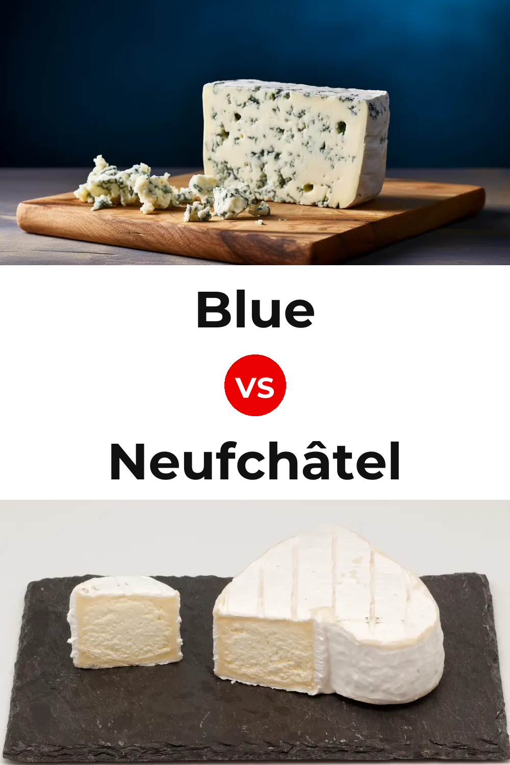 Blue Cheese vs Neufchâtel Cheese Pinterest comparison