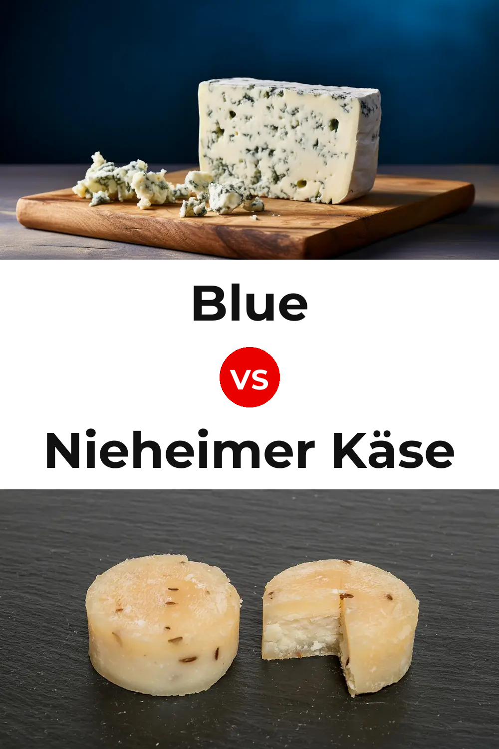 Blue Cheese vs Nieheimer Käse Cheese Pinterest comparison