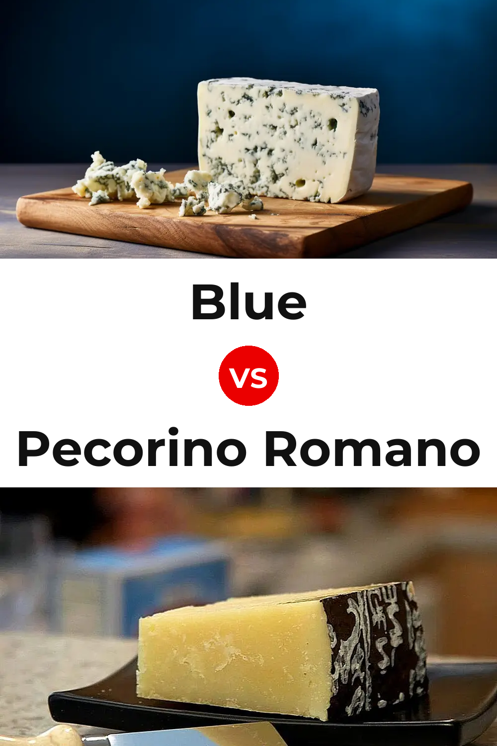 Blue Cheese vs Pecorino Romano Cheese Pinterest comparison