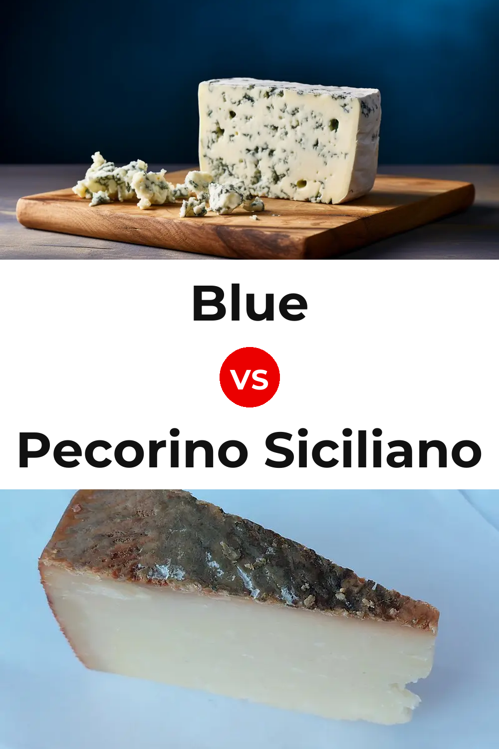 Blue Cheese vs Pecorino Siciliano Cheese Pinterest comparison