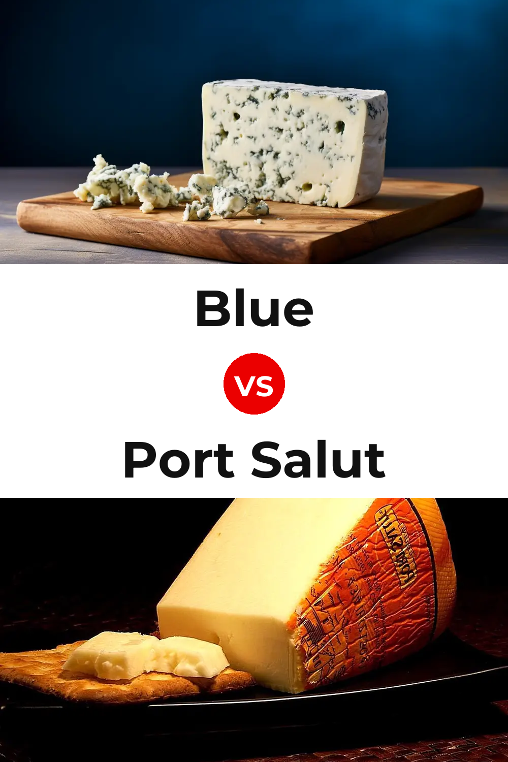 Blue Cheese vs Port Salut Cheese Pinterest comparison