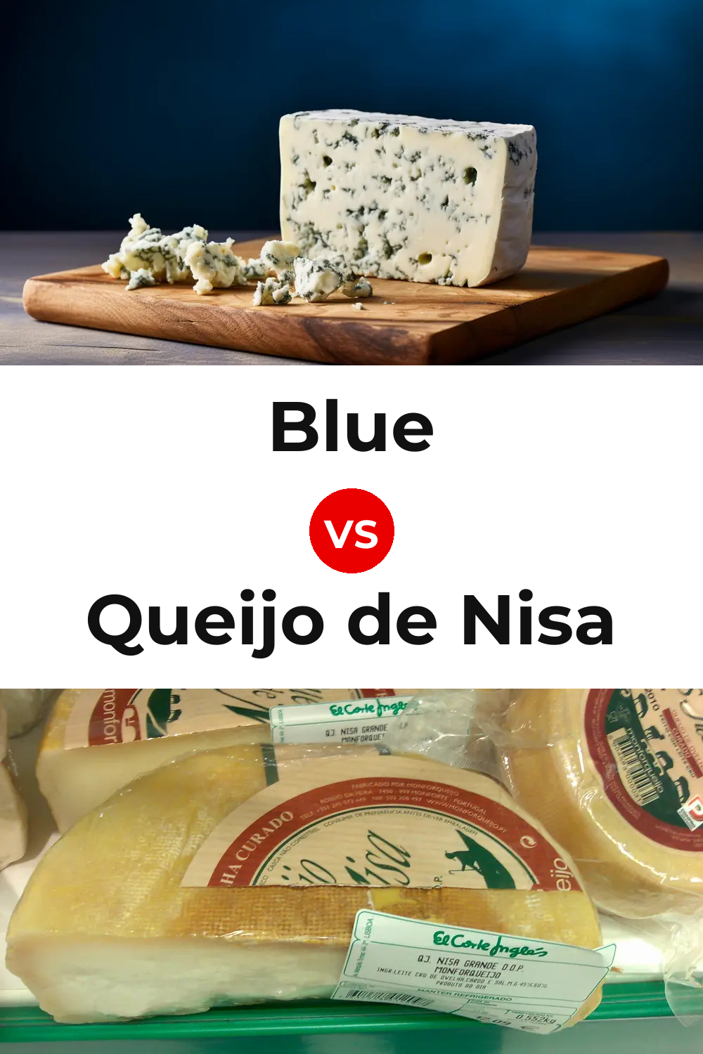 Blue Cheese vs Queijo de Nisa Pinterest comparison