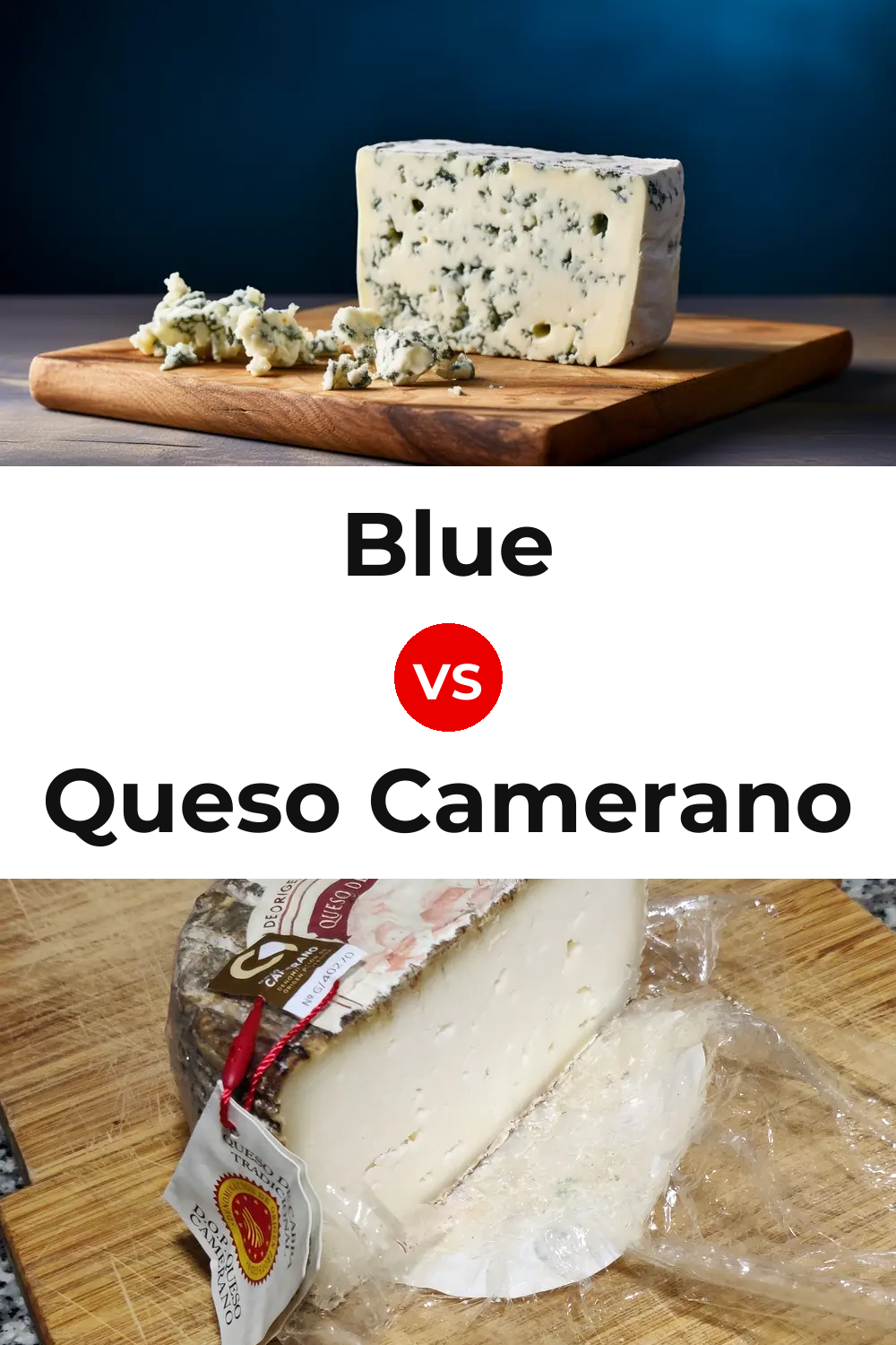 Blue Cheese vs Queso Camerano Pinterest comparison