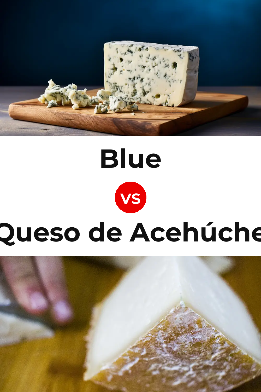 Blue Cheese vs Queso de Acehúche Pinterest comparison