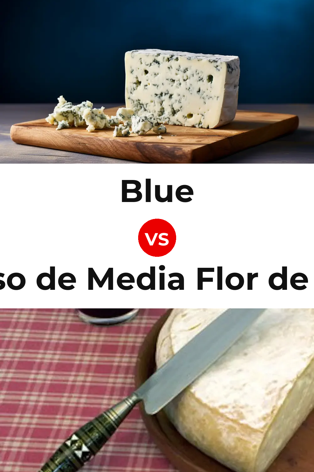 Blue Cheese vs Queso de Media Flor de Guía Pinterest comparison