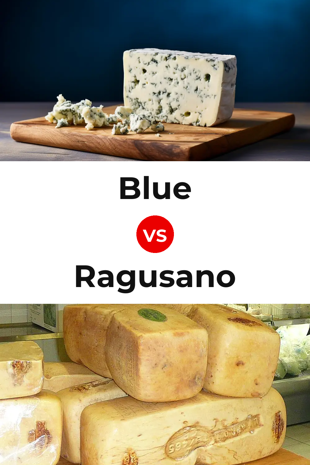 Blue Cheese vs Ragusano Cheese Pinterest comparison