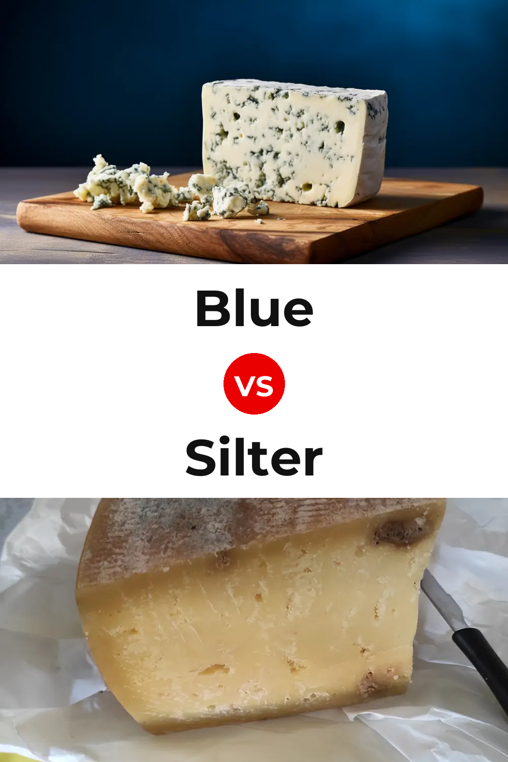 Blue Cheese vs Silter Cheese Pinterest comparison