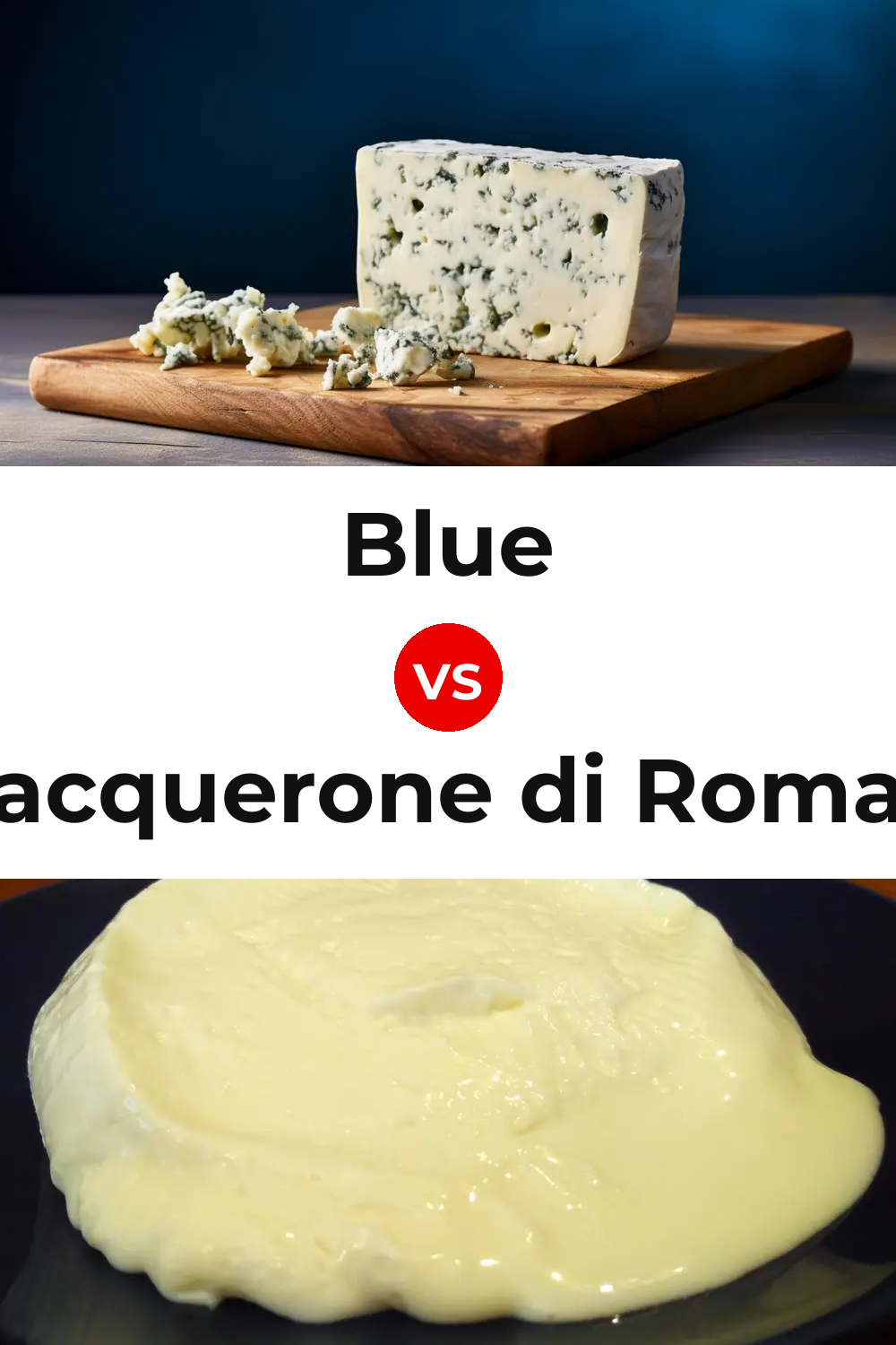 Blue Cheese vs Squacquerone di Romagna Cheese Pinterest comparison