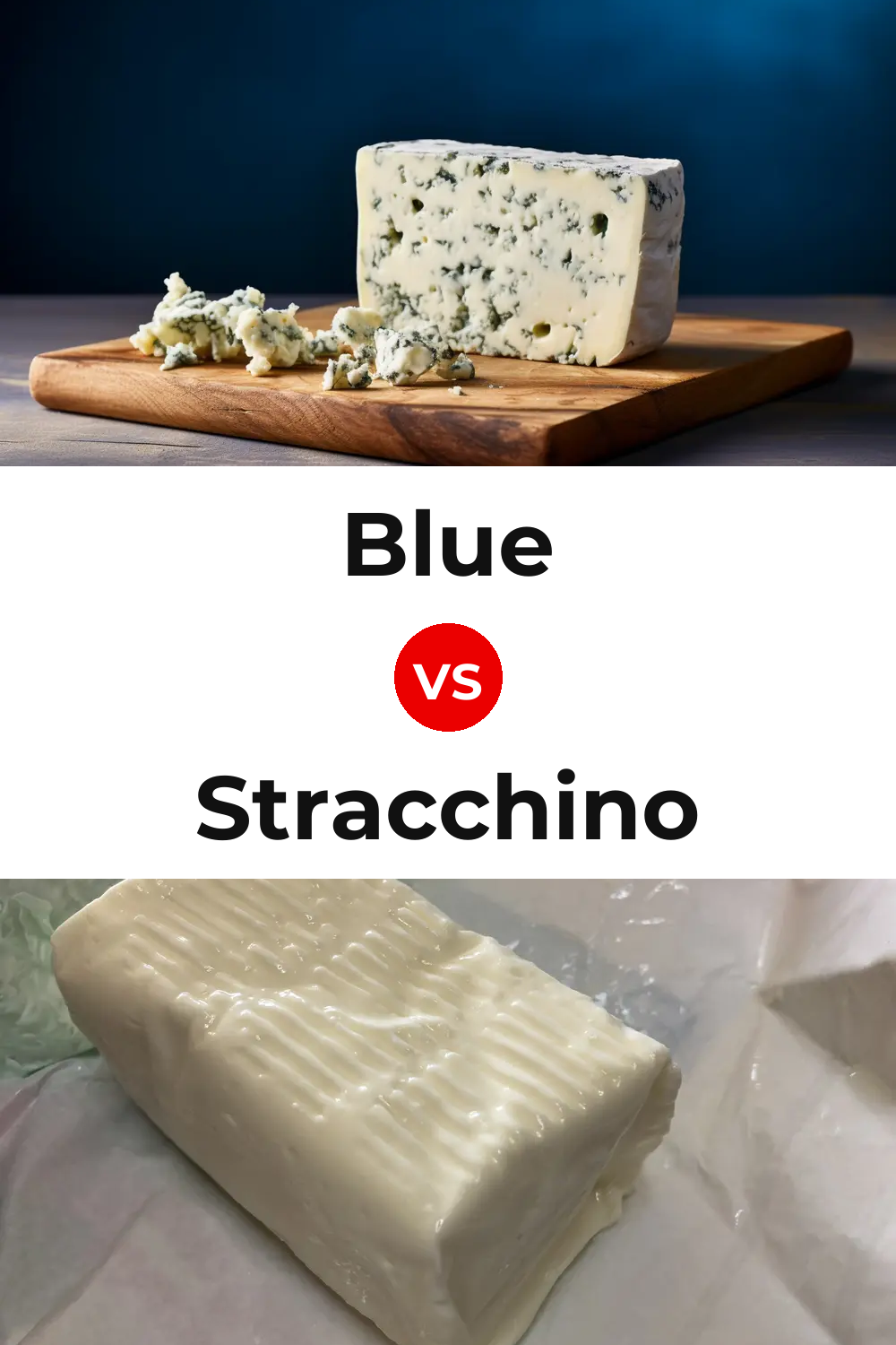 Blue Cheese vs Stracchino Cheese Pinterest comparison