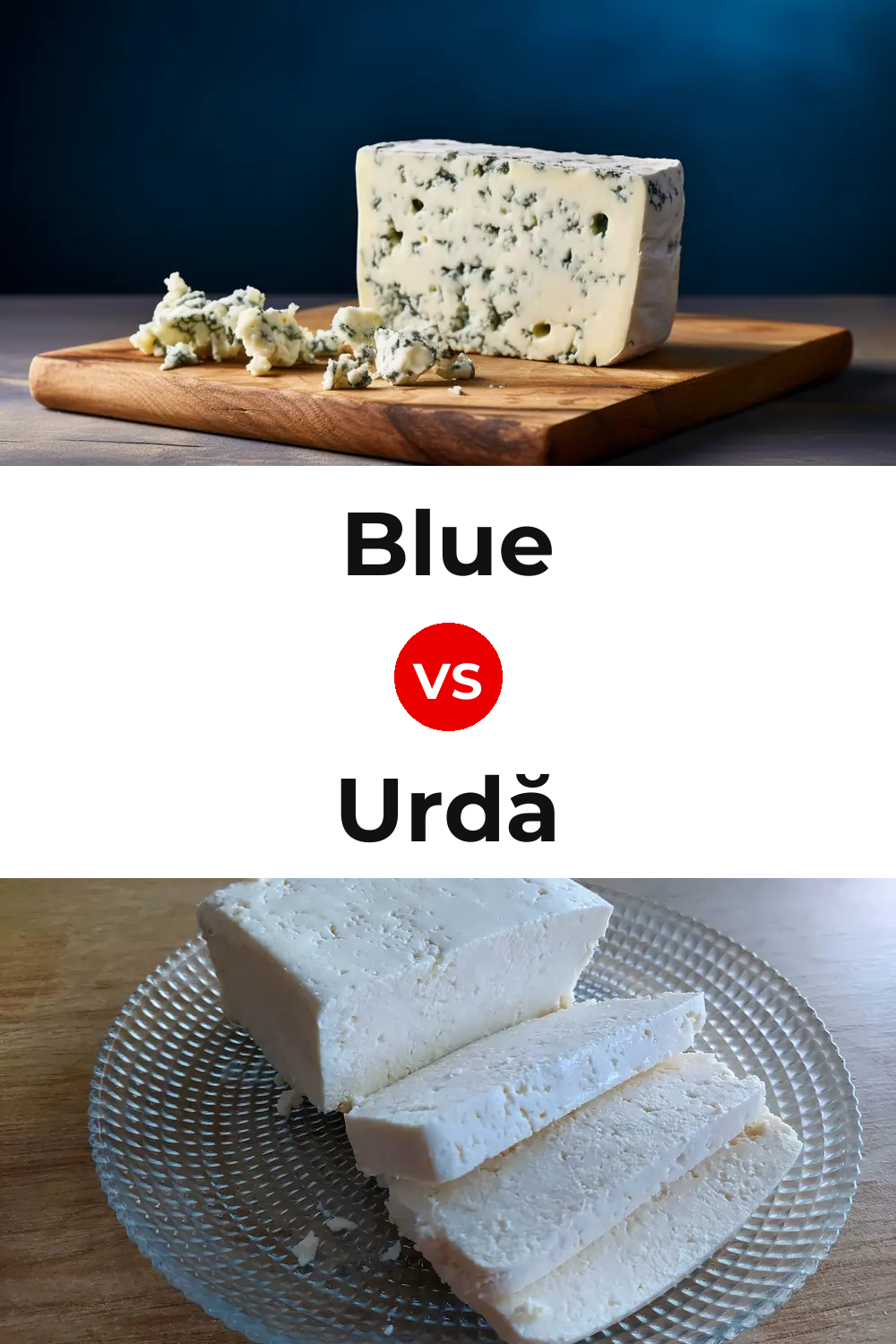 Blue Cheese vs Urdă Cheese Pinterest comparison