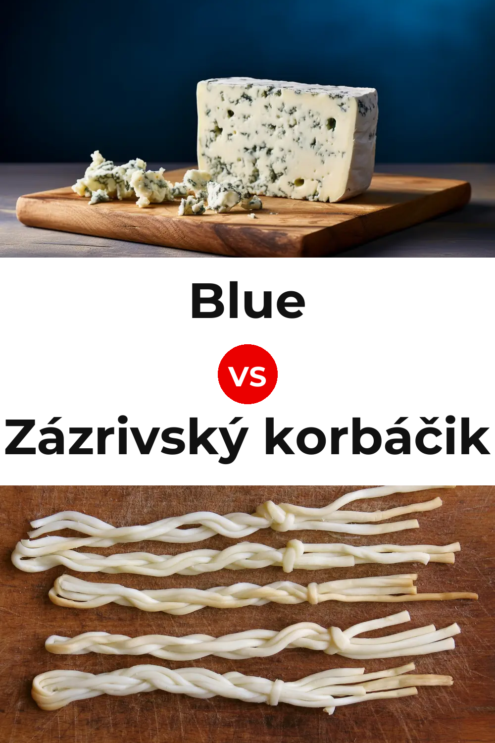 Blue Cheese vs Zázrivský korbáčik Cheese Pinterest comparison