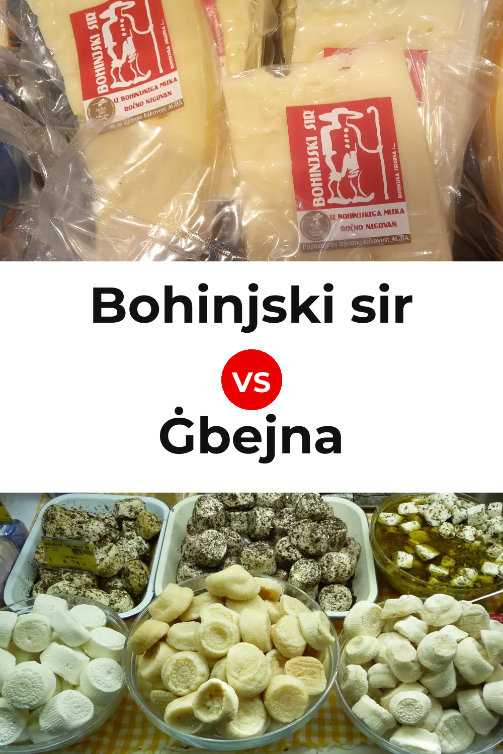 Bohinjski sir Cheese vs Ġbejna Cheese Pinterest comparison