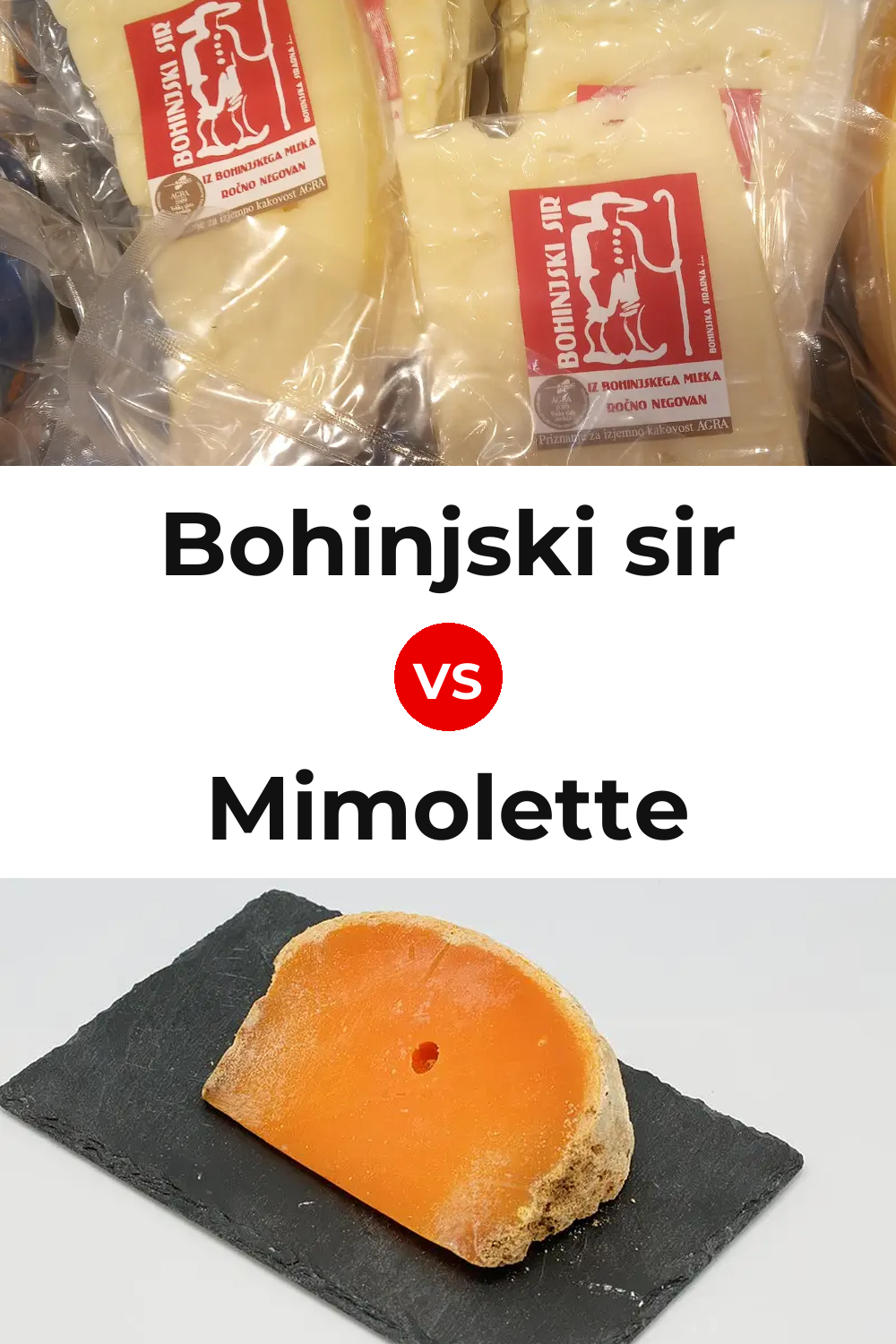 Bohinjski sir Cheese vs Mimolette Cheese Pinterest comparison