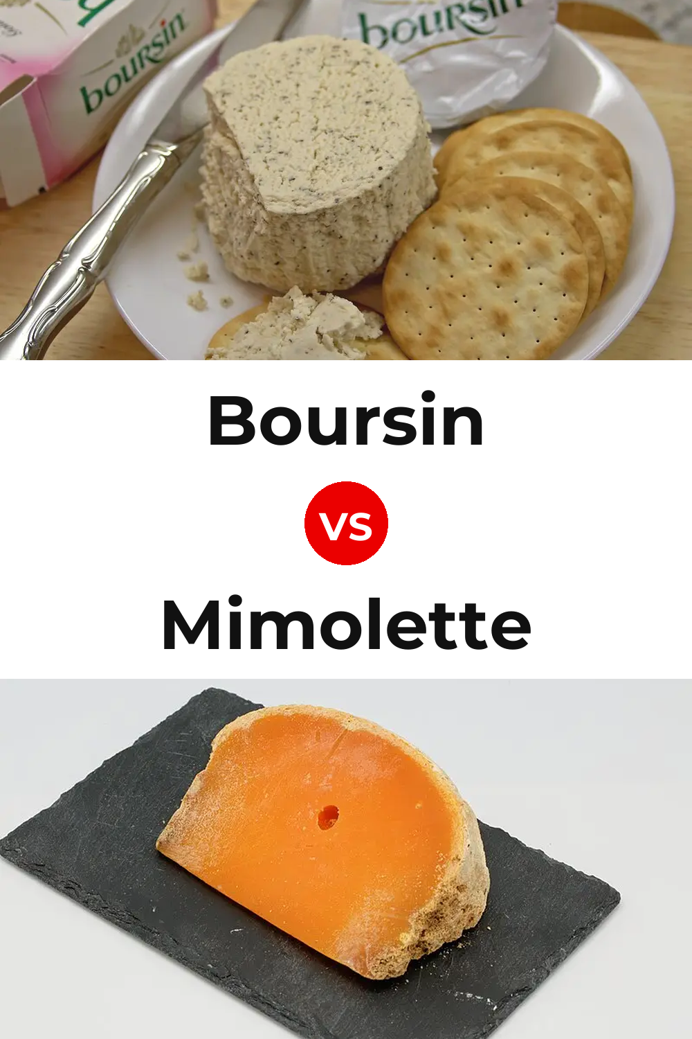 Boursin Cheese vs Mimolette Cheese Pinterest comparison