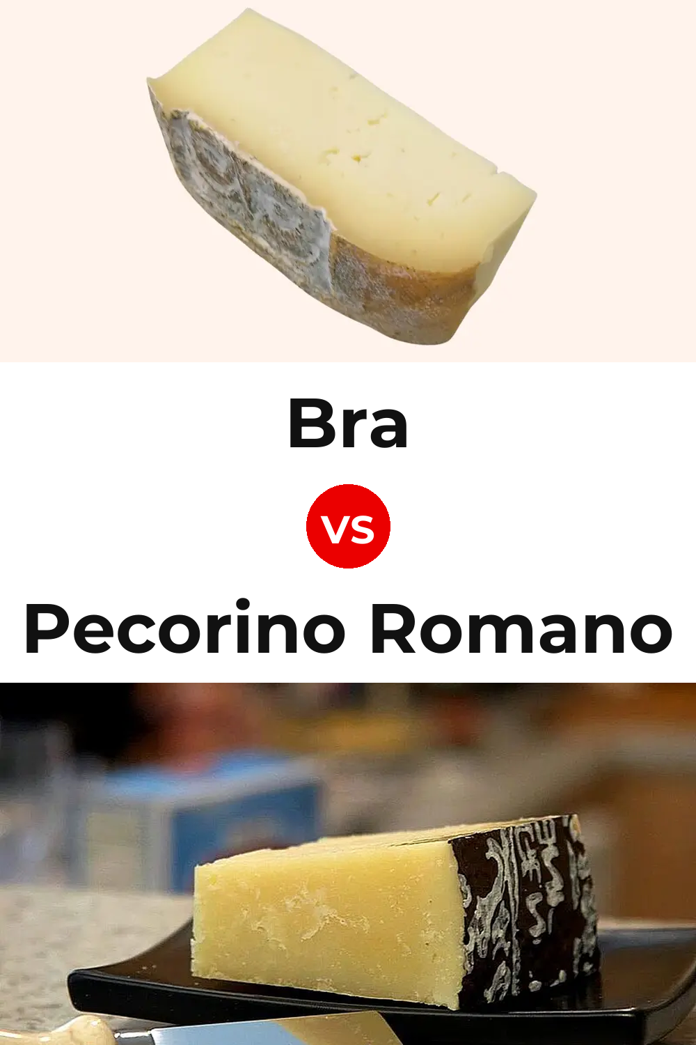 Bra Cheese vs Pecorino Romano Cheese Pinterest comparison
