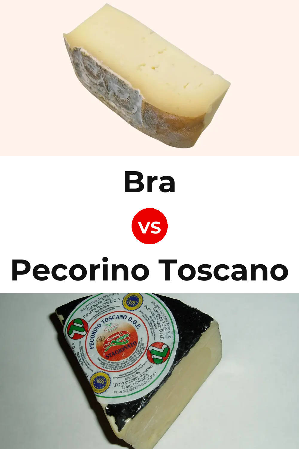 Bra Cheese vs Pecorino Toscano Cheese Pinterest comparison