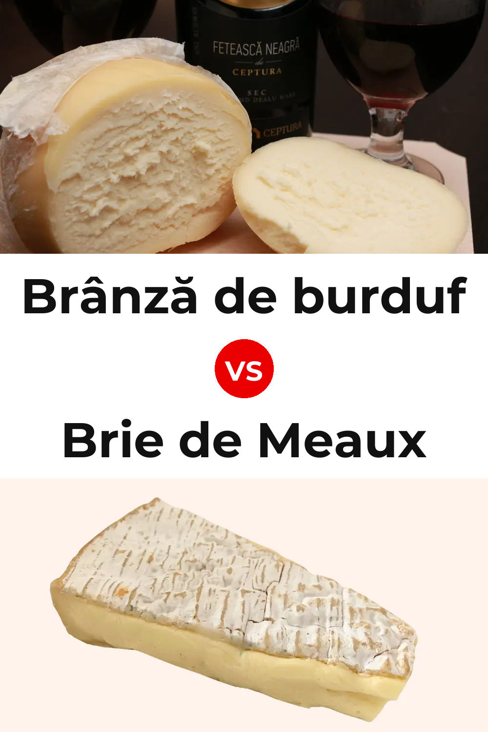Brânză de burduf Cheese vs Brie de Meaux Cheese Pinterest comparison