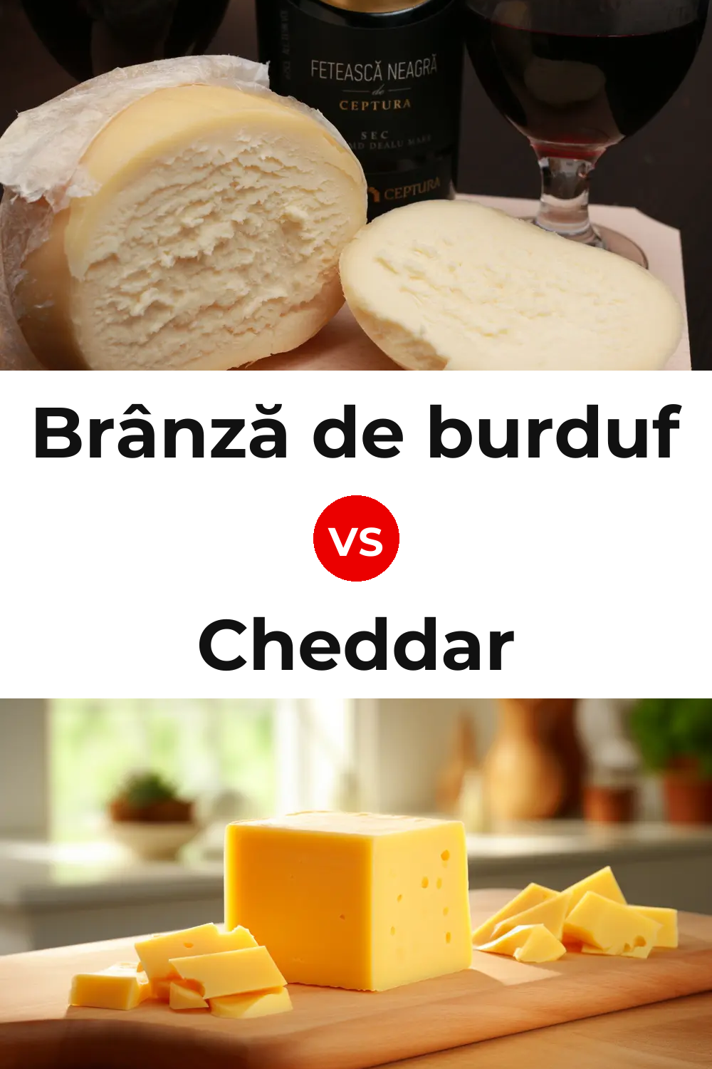 Brânză de burduf Cheese vs Cheddar Cheese Pinterest comparison