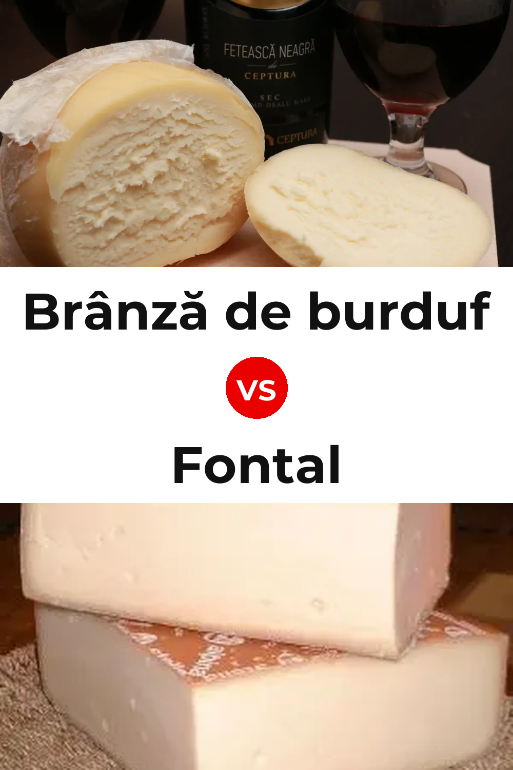 Brânză de burduf Cheese vs Fontal Cheese Pinterest comparison