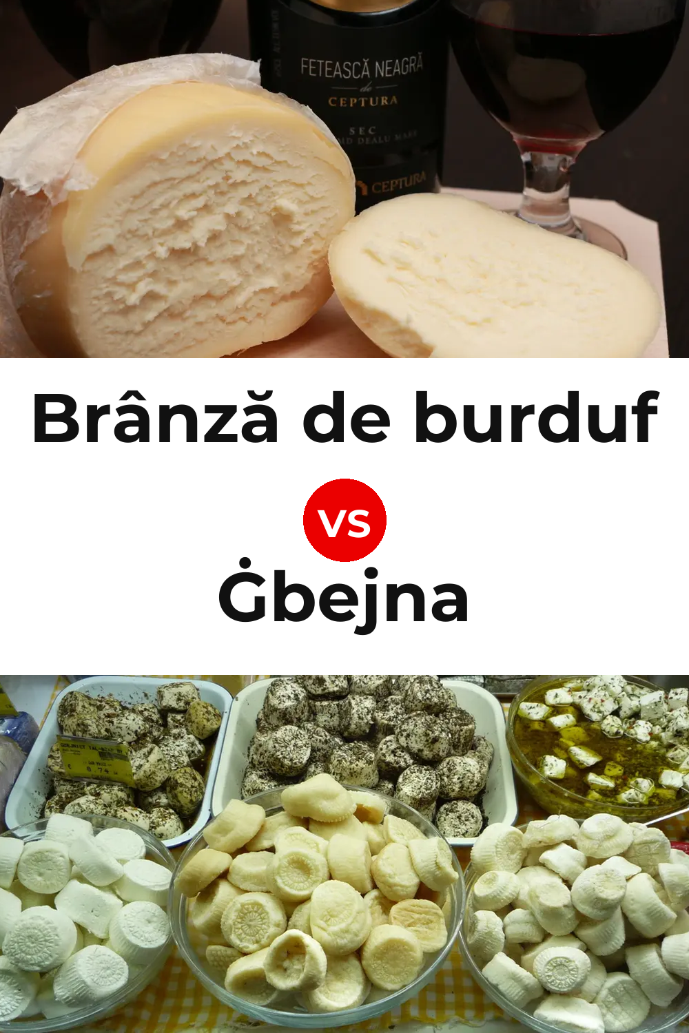 Brânză de burduf Cheese vs Ġbejna Cheese Pinterest comparison