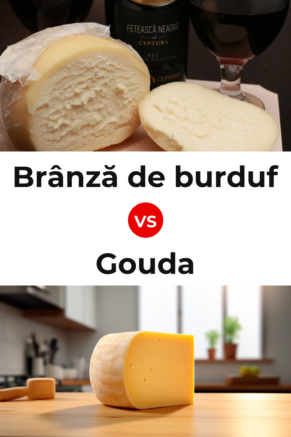 Brânză de burduf Cheese vs Gouda Cheese Pinterest comparison