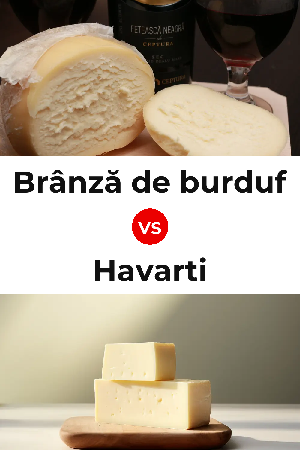 Brânză de burduf Cheese vs Havarti Cheese Pinterest comparison