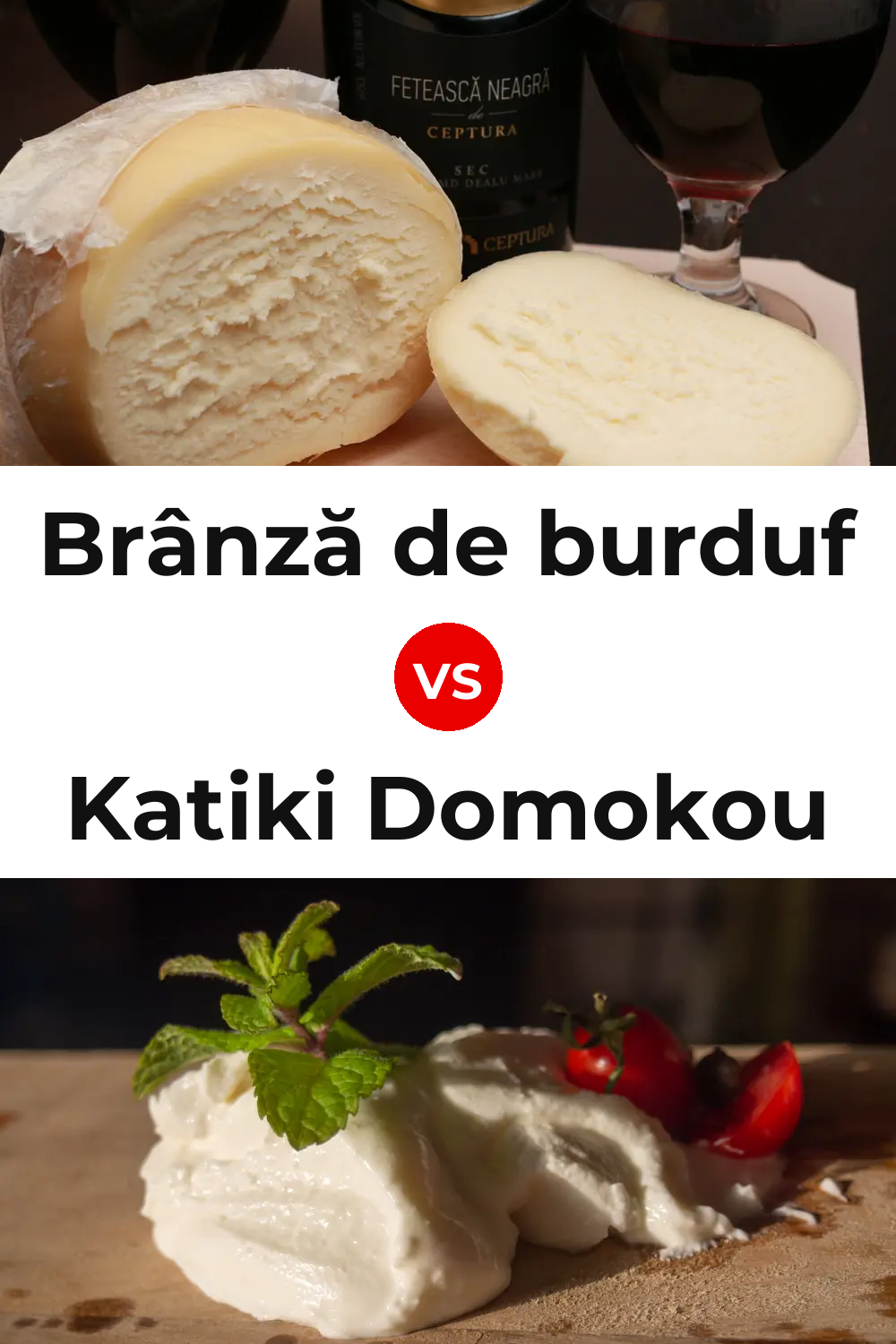 Brânză de burduf Cheese vs Katiki Domokou Cheese Pinterest comparison