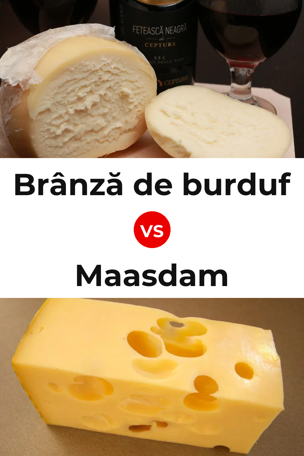 Brânză de burduf Cheese vs Maasdam Cheese Pinterest comparison