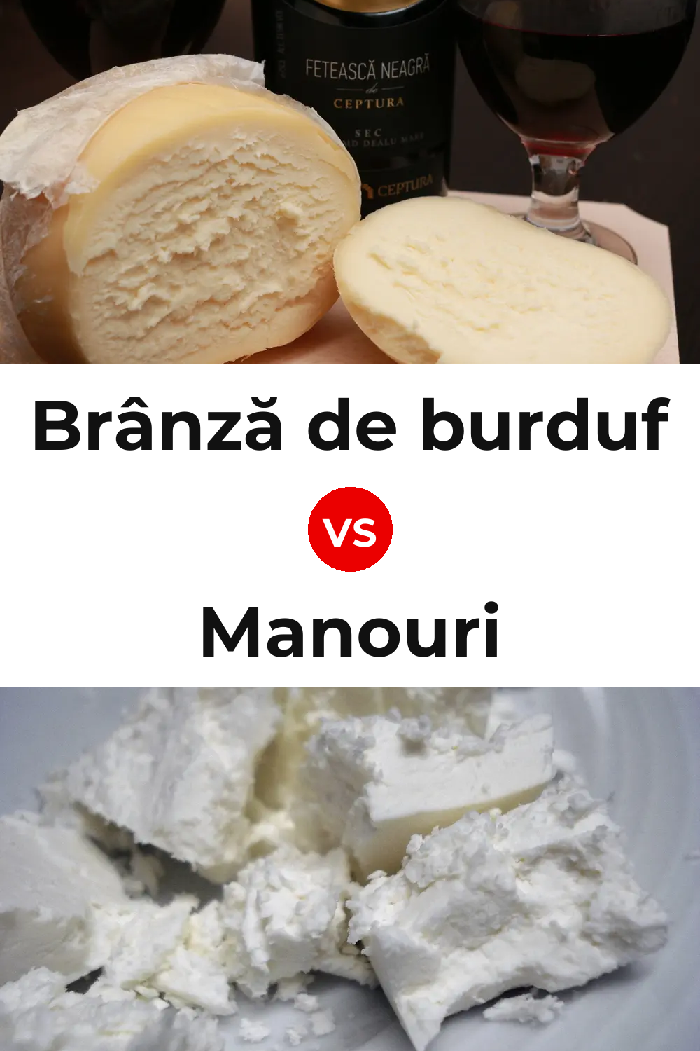 Brânză de burduf Cheese vs Manouri Cheese Pinterest comparison