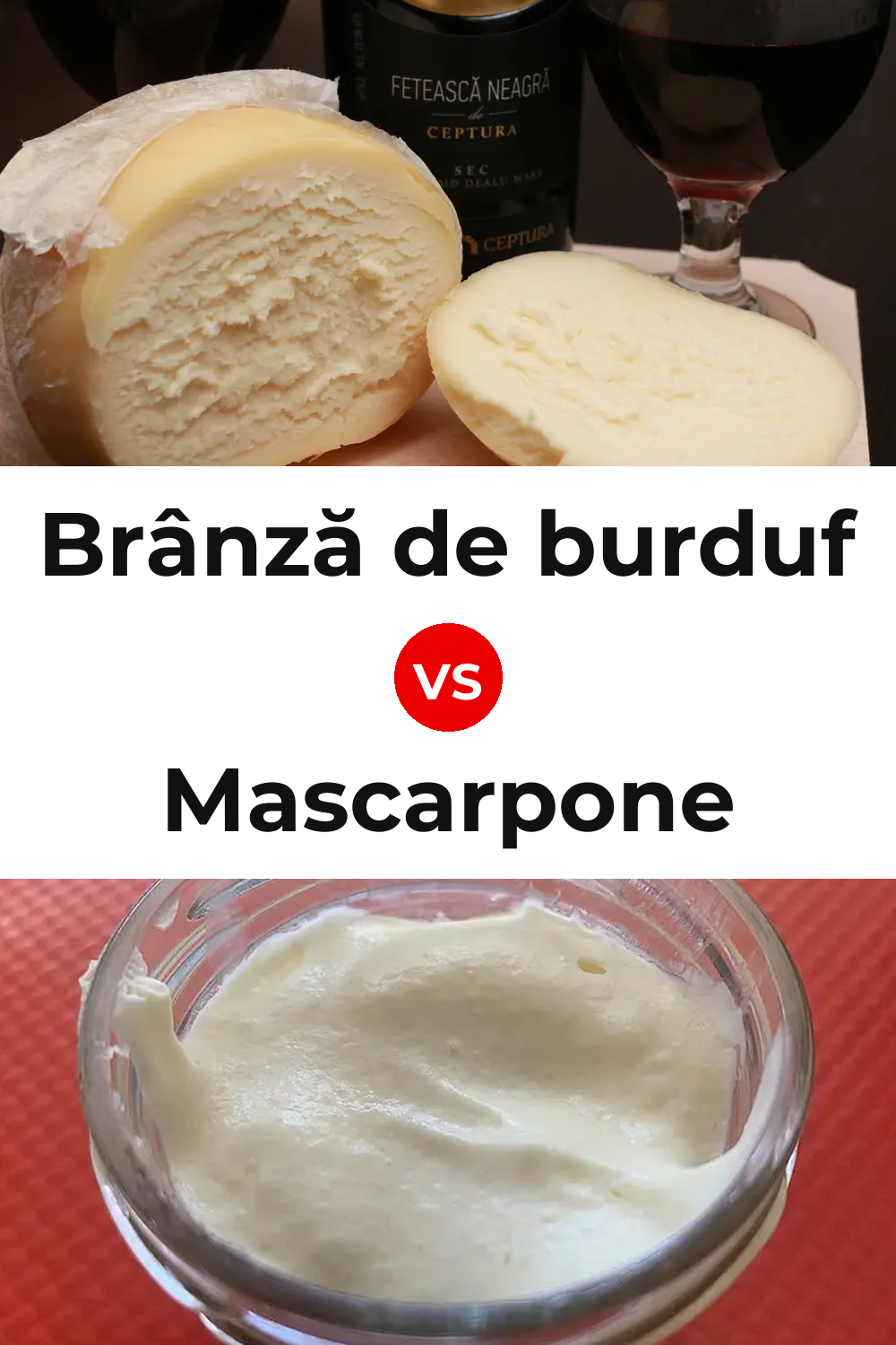 Brânză de burduf Cheese vs Mascarpone Cheese Pinterest comparison