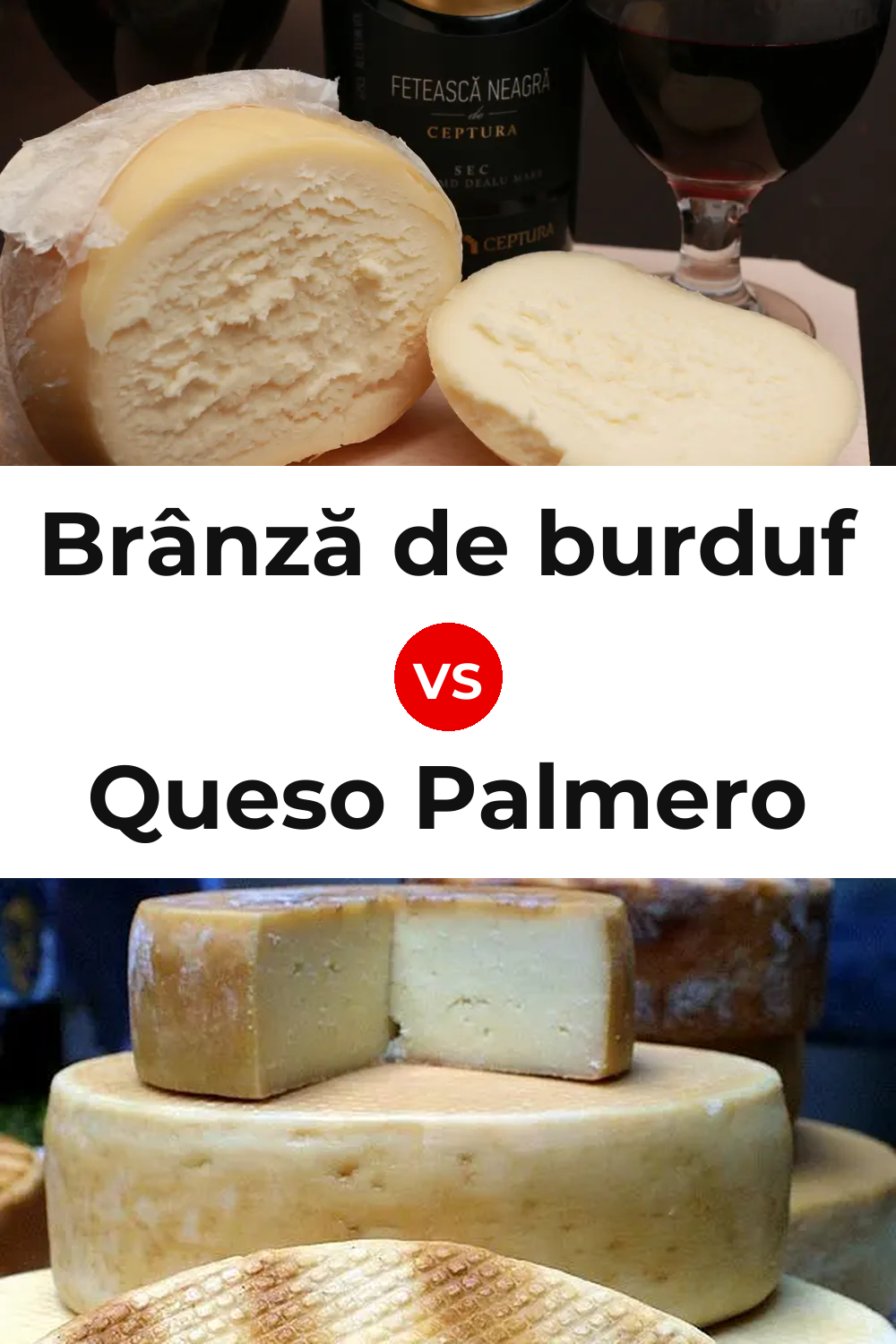 Brânză de burduf Cheese vs Queso Palmero Pinterest comparison