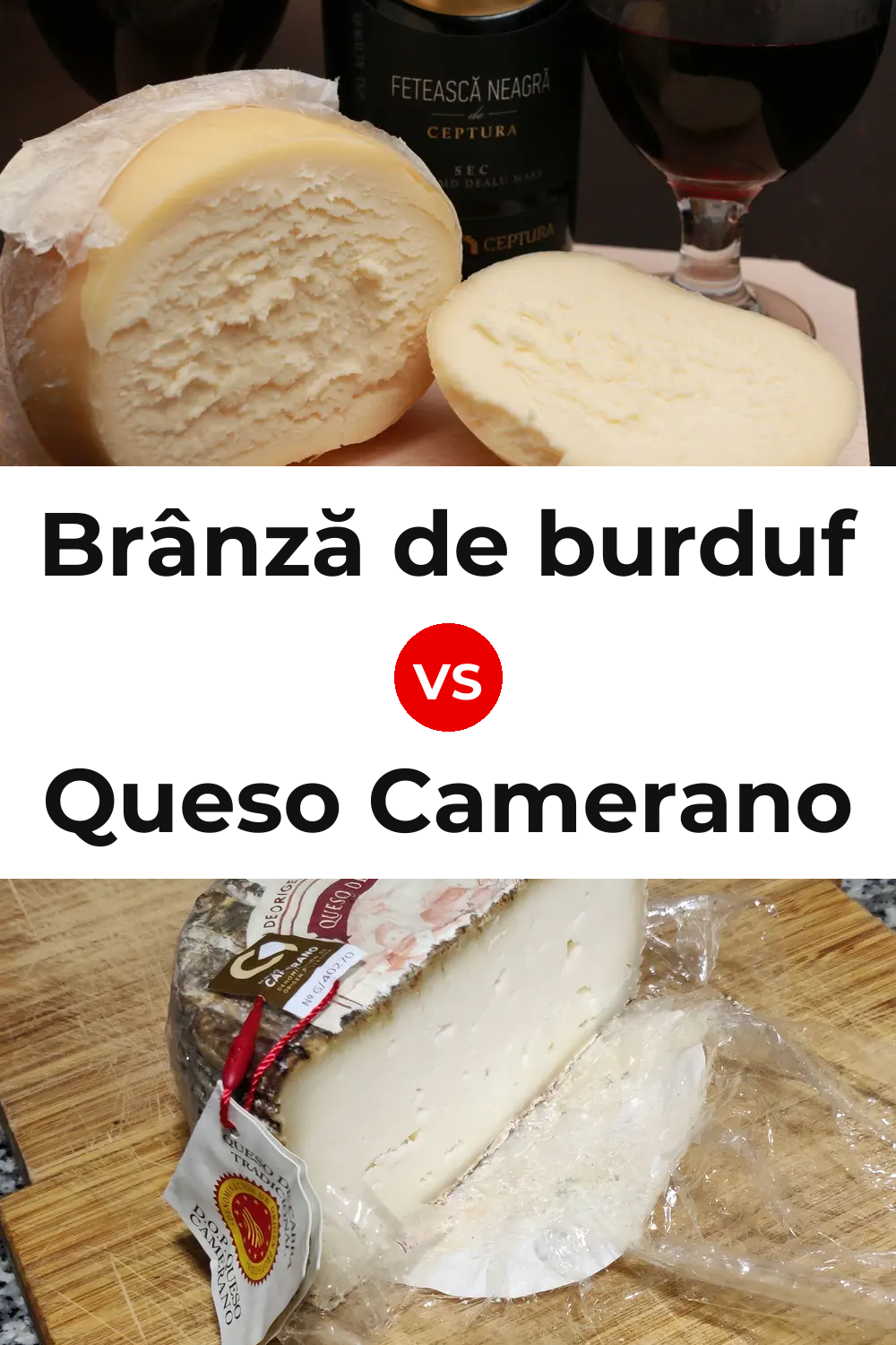 Brânză de burduf Cheese vs Queso Camerano Pinterest comparison