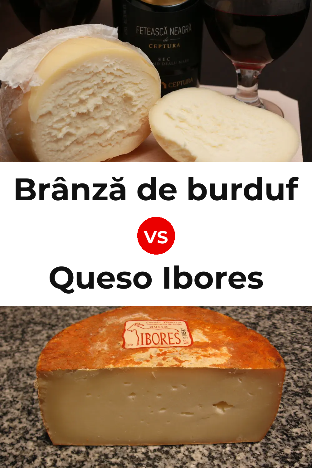 Brânză de burduf Cheese vs Queso Ibores Pinterest comparison