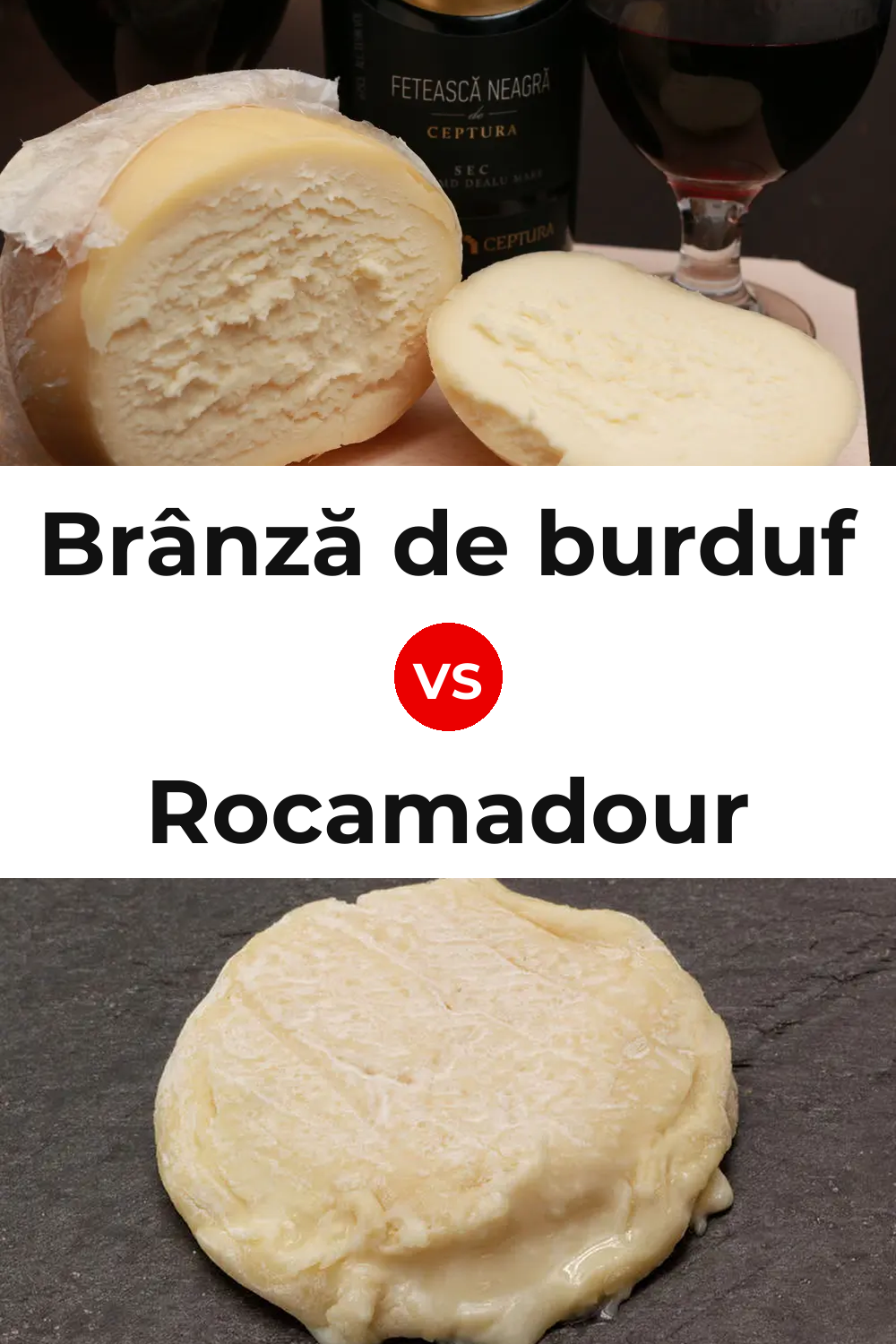 Brânză de burduf Cheese vs Rocamadour Cheese Pinterest comparison