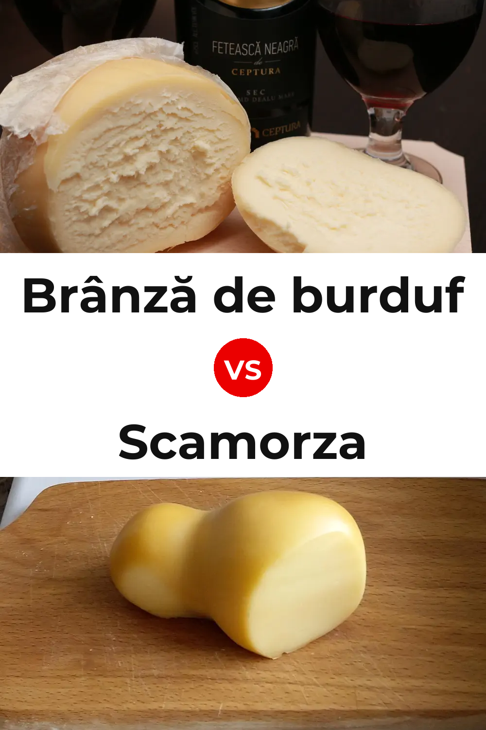 Brânză de burduf Cheese vs Scamorza Cheese Pinterest comparison