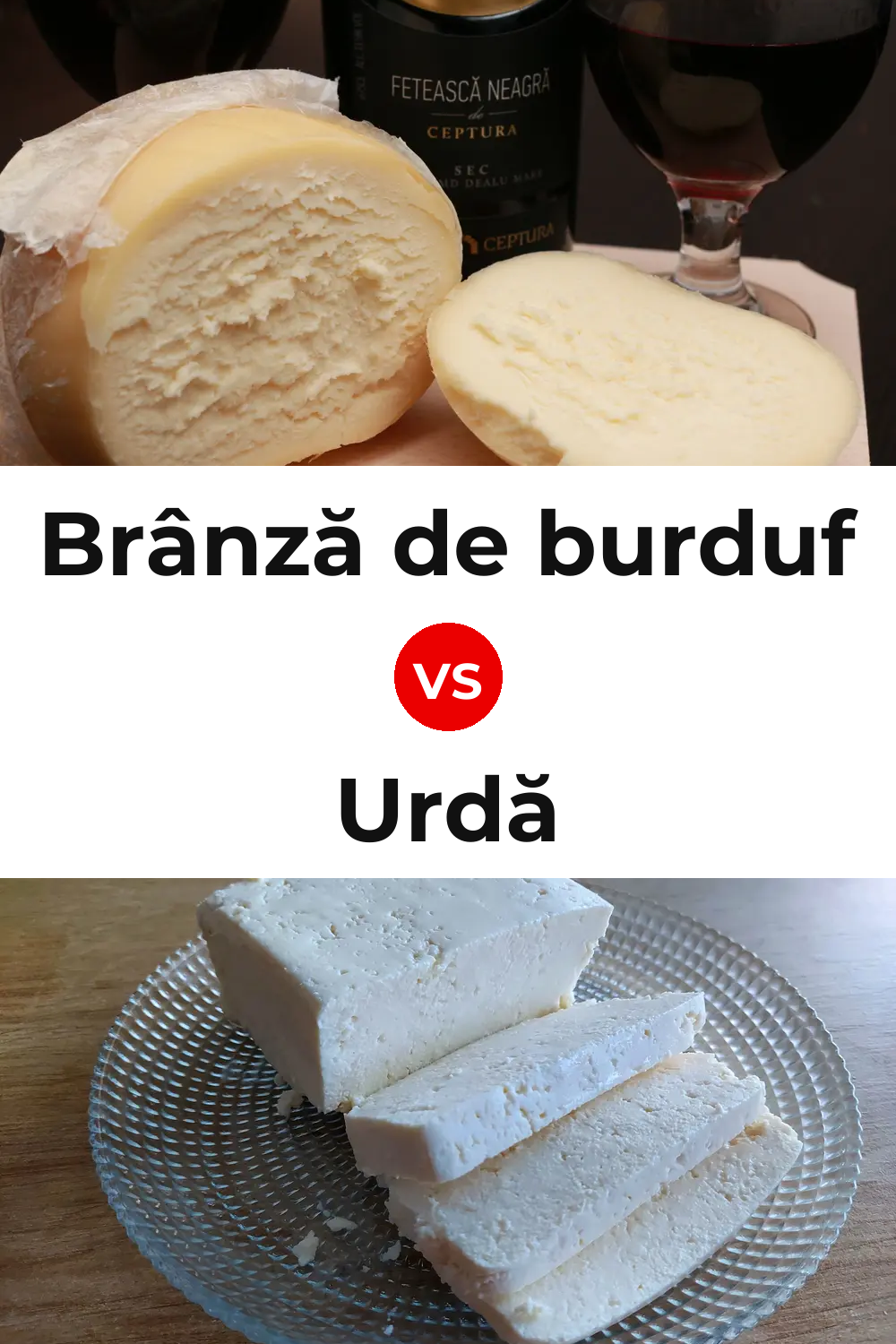 Brânză de burduf Cheese vs Urdă Cheese Pinterest comparison