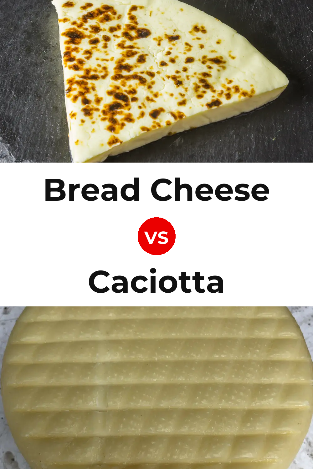 Bread Cheese vs Caciotta Cheese Pinterest comparison