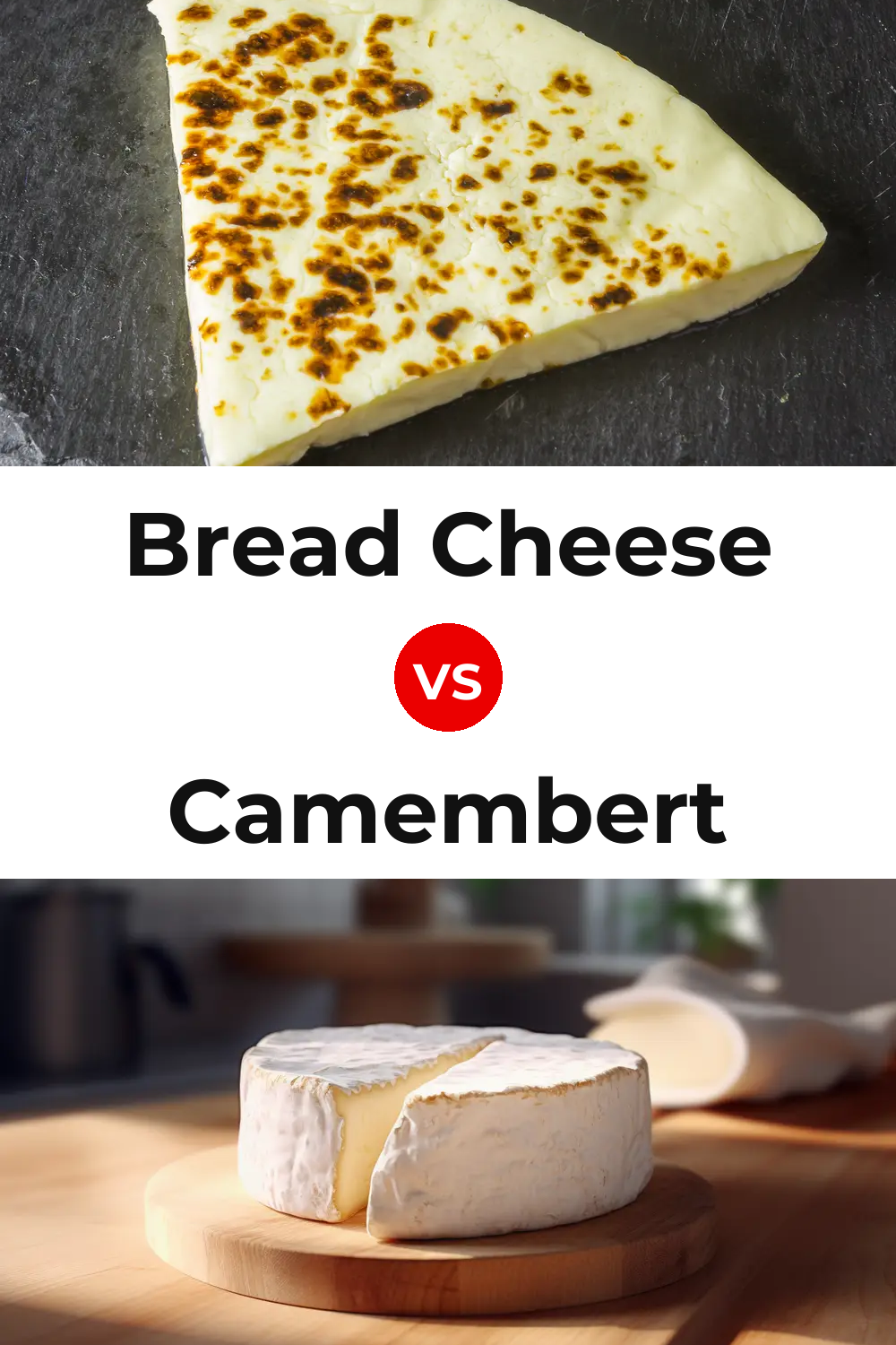 Bread Cheese vs Camembert Cheese Pinterest comparison