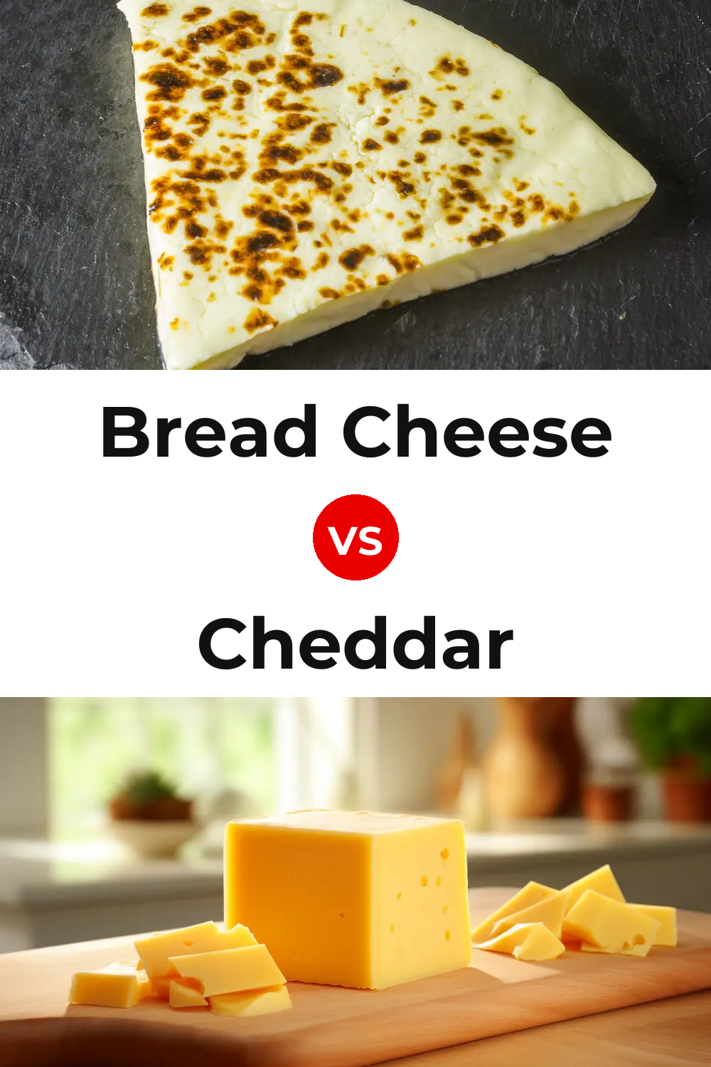 Bread Cheese vs Cheddar Cheese Pinterest comparison