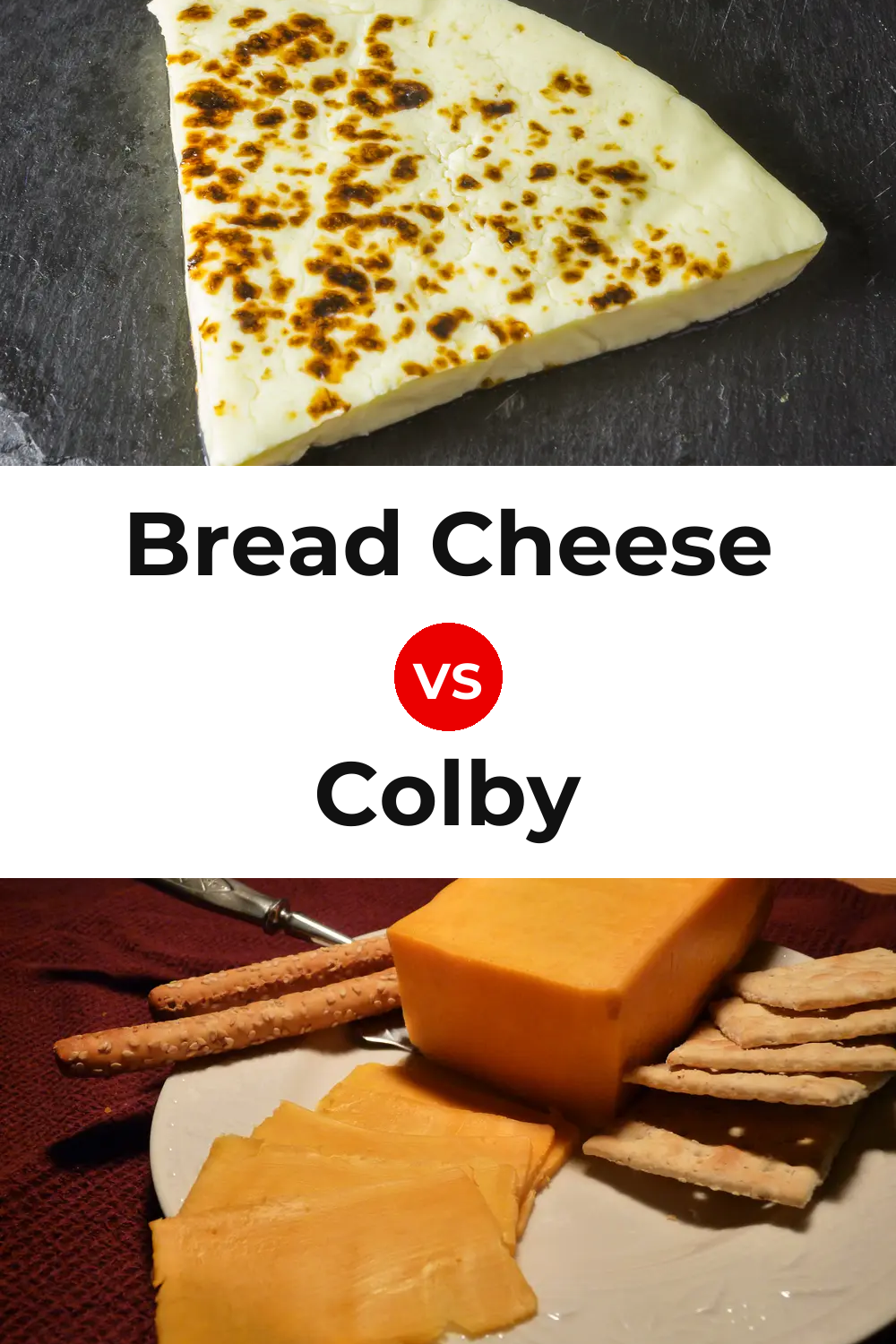 Bread Cheese vs Colby Cheese Pinterest comparison