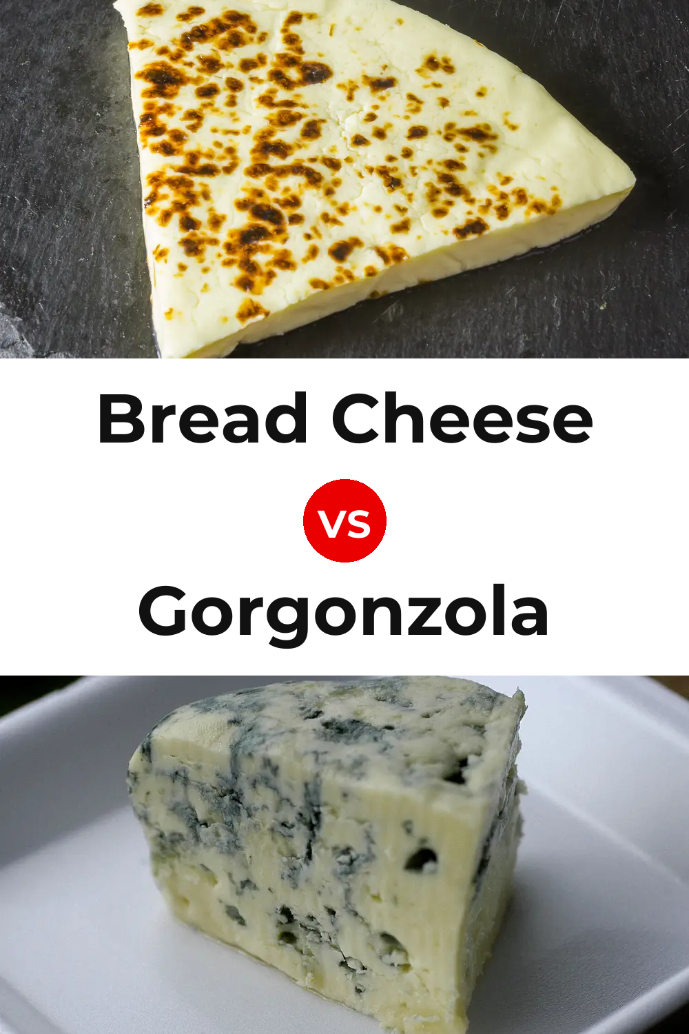 Bread Cheese vs Gorgonzola Cheese Pinterest comparison